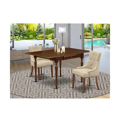 East West Furniture Mahogany Dining Room Set