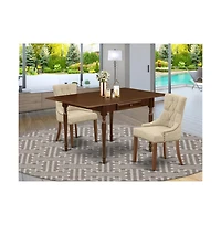 East West Furniture Mahogany Dining Room Set