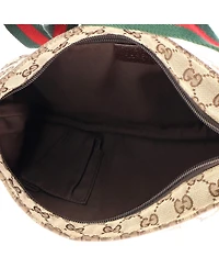 Pre-Owned Gucci Small Web Strap Messenger Bag Gg Canvas