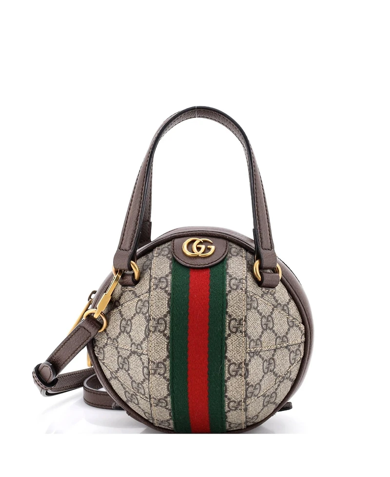 Pre-Owned Gucci Mini Ophidia Basketball Bag Gg Coated Canvas