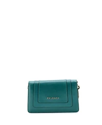 Pre-Owned Bvlgari Mini Serpenti Forever Chain Clutch Leather