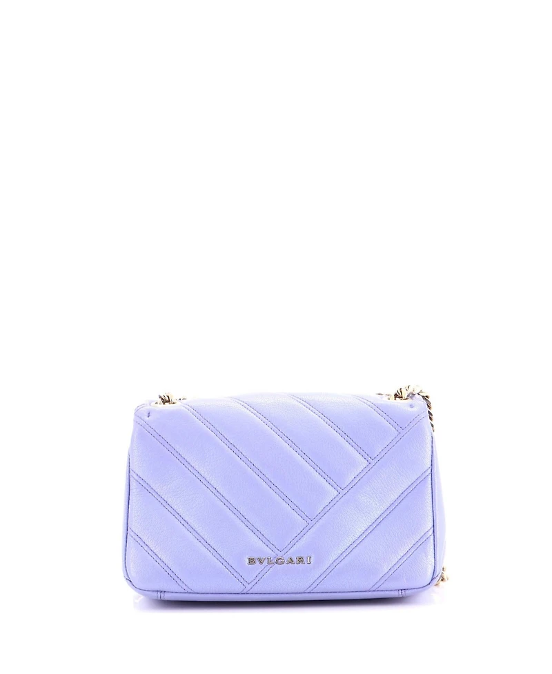 Pre-Owned Bvlgari Small Serpenti Cabochon Shoulder Bag Diagonal Quilted Leather