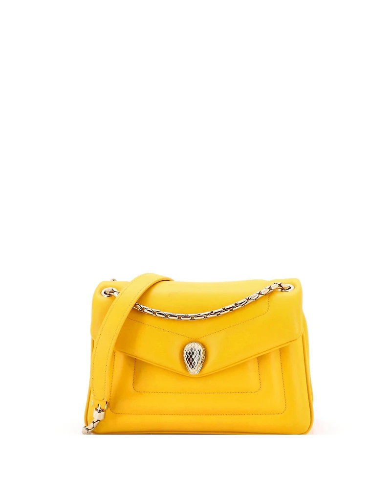 Pre-Owned Bvlgari Small Serpenti Reverse Shoulder Bag Leather