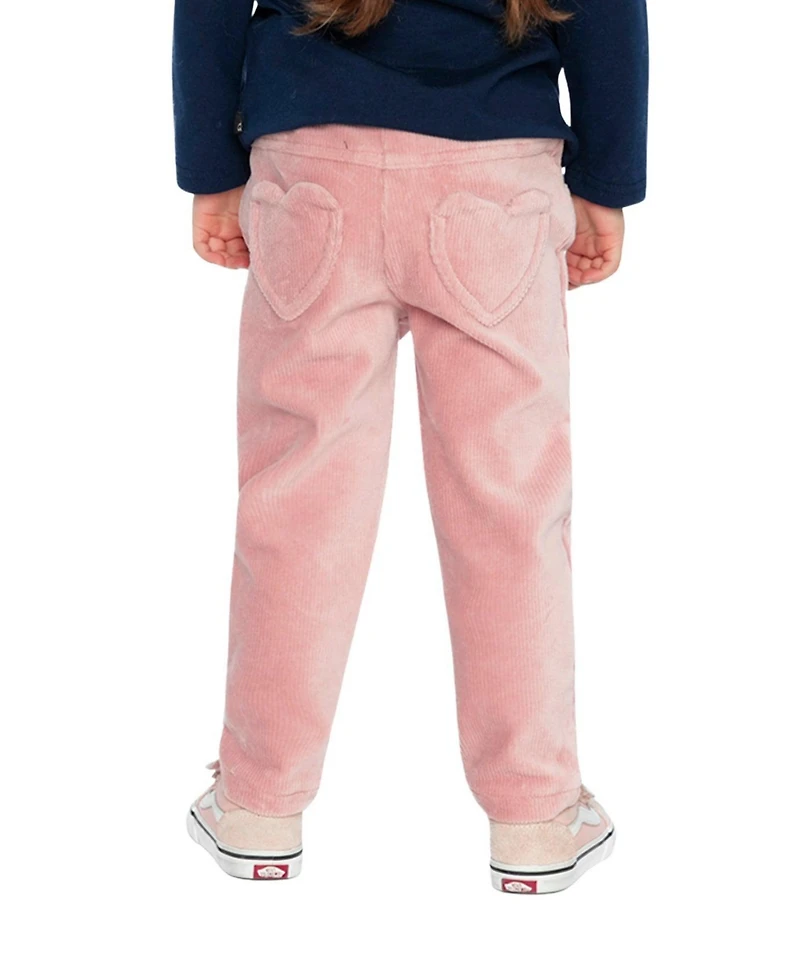 Deux par Baby Girls Stretch Velour Treggings Pale Dusty