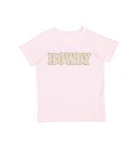Sweet Wink Little Girls 5-8 Howdy Patch Western Short Sleeve T-Shirt