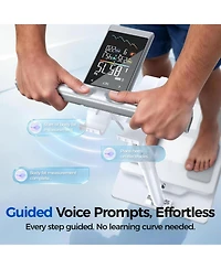 Fed Fitness 8-Electrode Smart Body Fat Scale with Handheld Handle, Dual-Frequency Bia, 50+ Body Metrics, Bluetooth App