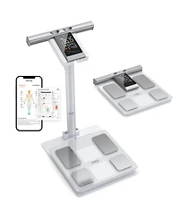 Fed Fitness 8-Electrode Smart Body Fat Scale with Handheld Handle, Dual-Frequency Bia, 50+ Body Metrics, Bluetooth App