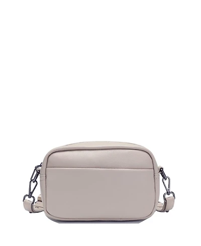 Susu Avery Pebble Leather Camera Bag Structured Crossbody Purse with Wide Strap