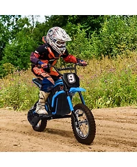 homfan 42.9x11.0x20.1 24V Kids Electric Ride-On Motorcycle, Remote Control, 350W Motor, Metal Frame, Outdoor Play