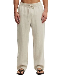 Cotton On Men's Baggy Worker Linen Relaxed-Fit Pants
