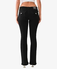 True Religion Women's Joey Mid-Rise Flare Flap Jeans