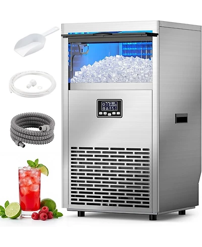 Cowsar 100lbs Commercial Ice Maker,Self-Cleaning
