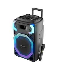 Dolphin Audio X-bass 15" Bluetooth Speaker System with Led Lights and Microphone Portable Dj Party Speaker