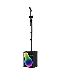 Dolphin Audio Karaoke Box 500 VocalPro Portable Bluetooth Speaker with Led Lights, Microphone and Stand