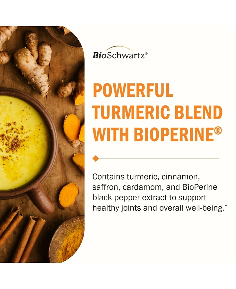 Turmeric Curcumin with Saffron, Cinnamon, BioPerine - Joint Support