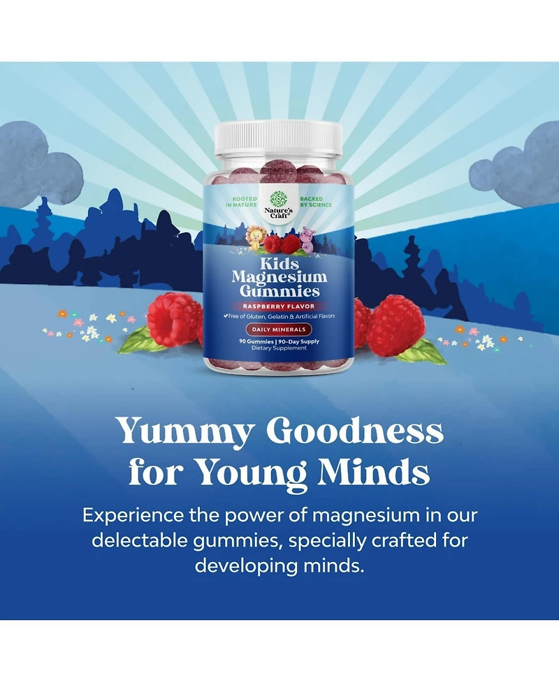 Nature's Craft Kids Magnesium Gummies, Nature's Craft, 90ct