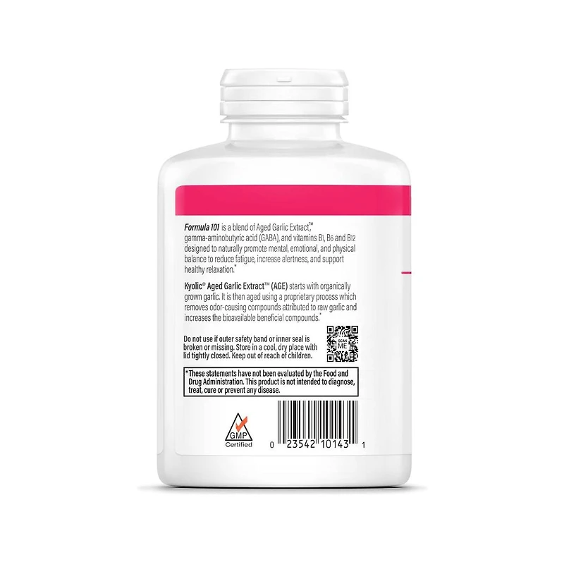 Kyolic Aged Garlic Extract Formula 101, Stress and Fatigue Relief, 300 capsules.