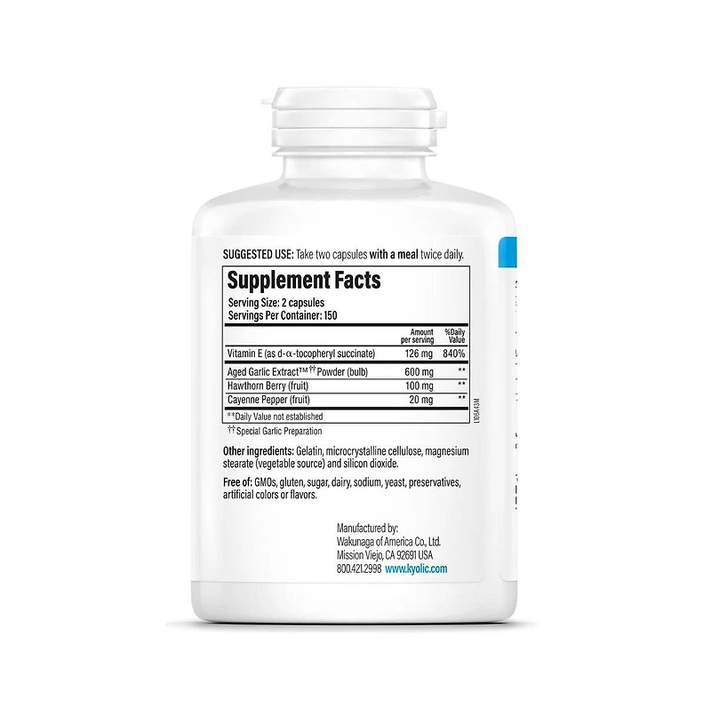 Kyolic Aged Garlic Extract Formula 106, Circulation Health
