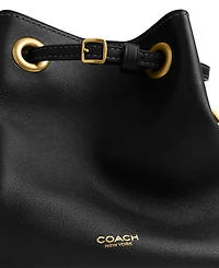 Coach Leather Jade Drawstring Crossbody Bag
