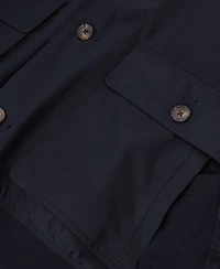 Reiss Men's Latent Technical Button-Through Bomber Jacket