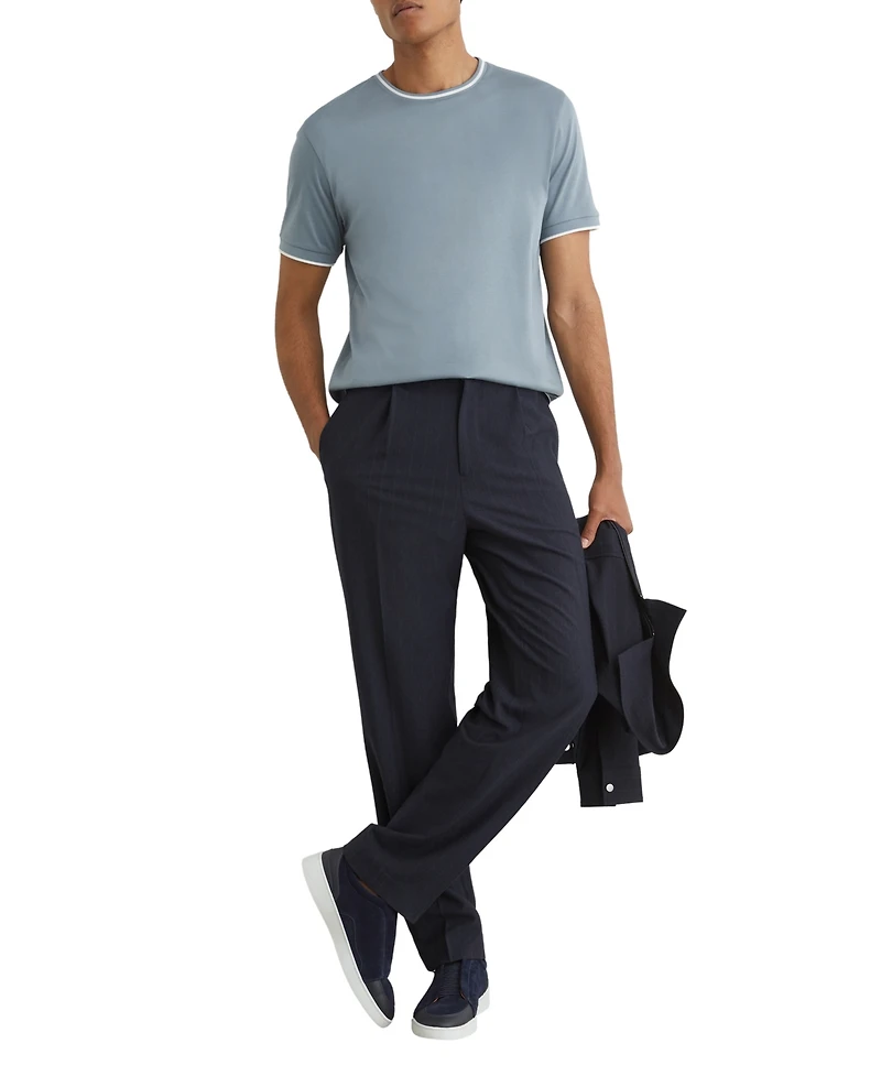 Reiss Men's Ainsley Air-Water Cotton Tipped Tailored-Fit T-Shirt