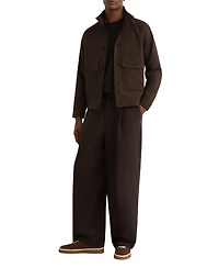 Reiss Men's Romano Cotton-Blend Harrington Jacket