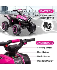 homfan 12V Electric Ride-On Quad Bike Atv