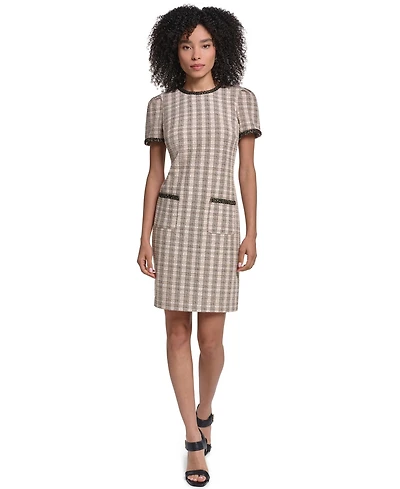 Karl Lagerfeld Paris Women's Crewneck Midi Dress
