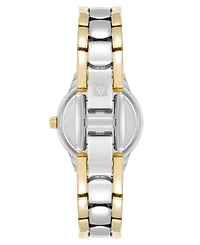 Anne Klein Women's Quartz Round Silver Dial Two-Tone Alloy Metal Bracelet Watch 24mm x 29mm