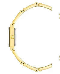 Anne Klein Women's Quartz Rectangle Gold-Tone Alloy Metal Bracelet Watch 28mm x 16.3mm