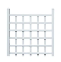 Vinyl Garden Trellis with Classic Lattice Design for Climbing Plants and Outdoor Decor