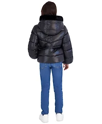 Michael Kors Girls' 5-16 Peplum Heavy Weight Long-Sleeve Puffer Jacket