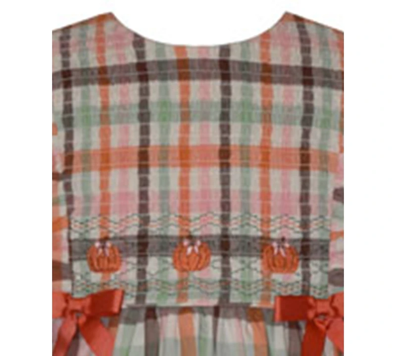Bonnie Jean Girls' 2T-6X Long-Sleeve Plaid Dress