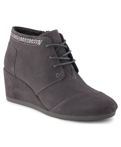 Toms Women's Desert Wedge Plus Lace-Up Booties