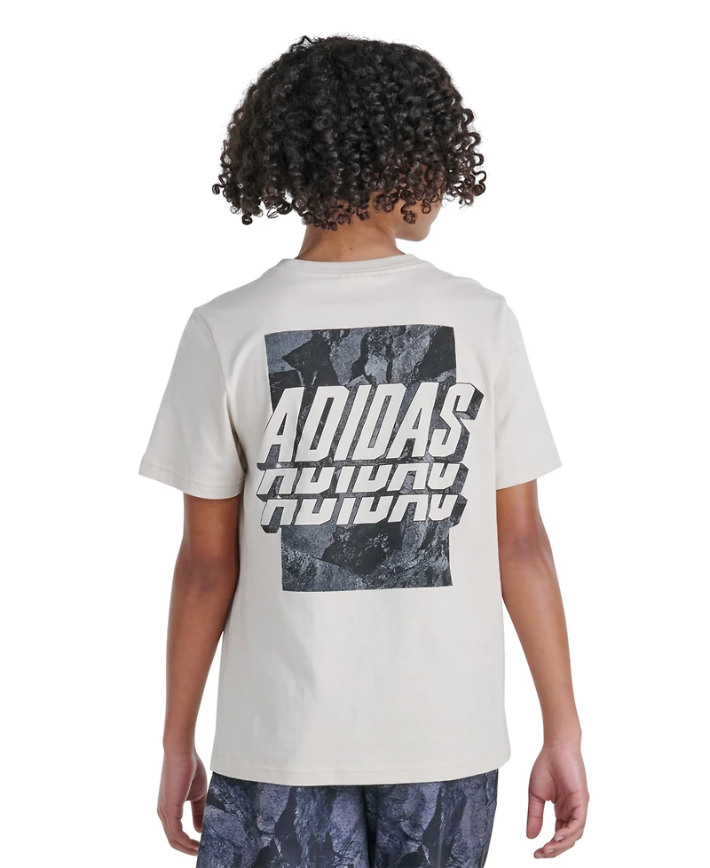 adidas Boys' 8-20 Short-Sleeve Rock Camo Poster T-Shirt