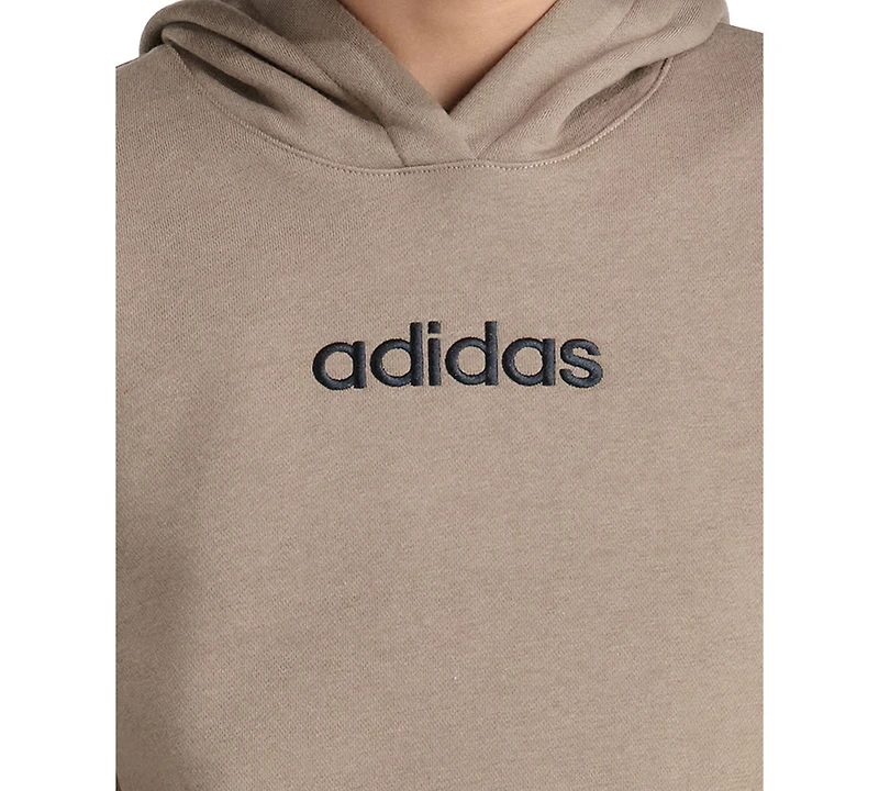 adidas Boys' 8-20 Long-Sleeve Essential Linear Hooded Sweatshirt