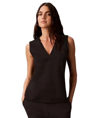 Calvin Klein Women's V-Neck Banded Shell Top