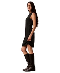 Calvin Klein Women's Sleeveless Boat Neck Flared Mini Dress