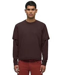 Hudson Jeans Men's Hybrid Long-Sleeve Relaxed-Fit T-Shirt