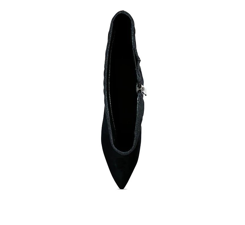 Tinkles Embossed High Heeled Calf Boots