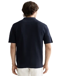 Scotch & Soda Men's Structured Knitted Short-Sleeve Polo Shirt
