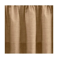 Ellis Lisa Solid Color Poly Cotton 1.5" Rod Pocket Duck Fabric Stylish Tailored Valance 58"x15" Tan