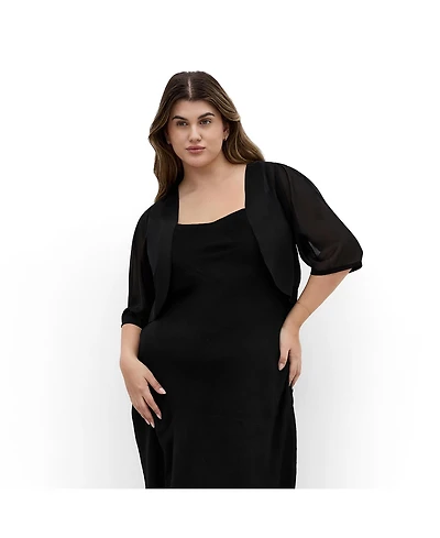 City Chic Women's Chiffon Shrug
