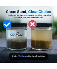 OptiFlow 50Lb Premium Pool Filtration Angular Sand with Pure Silica Formula, 2 Pack