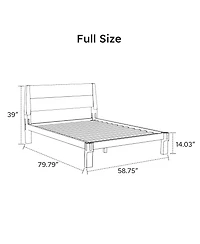 Flexispot Kana Japanese Joinery Solid Wood Platform Bed Frame with Slat Support
