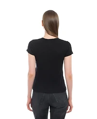 Wilt Women's Slim Deep V-Neck Rib Back Tee