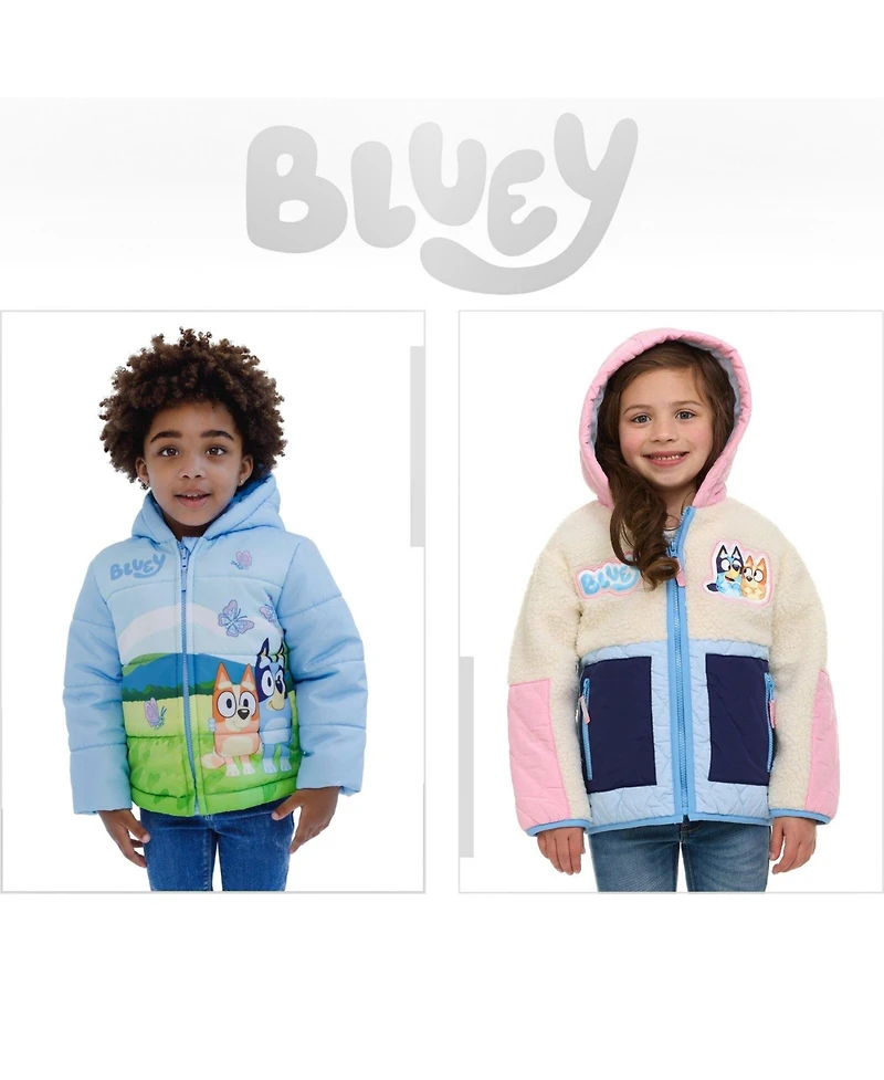 Bluey Girls' (5 - 15) Hooded Fleece Jacket