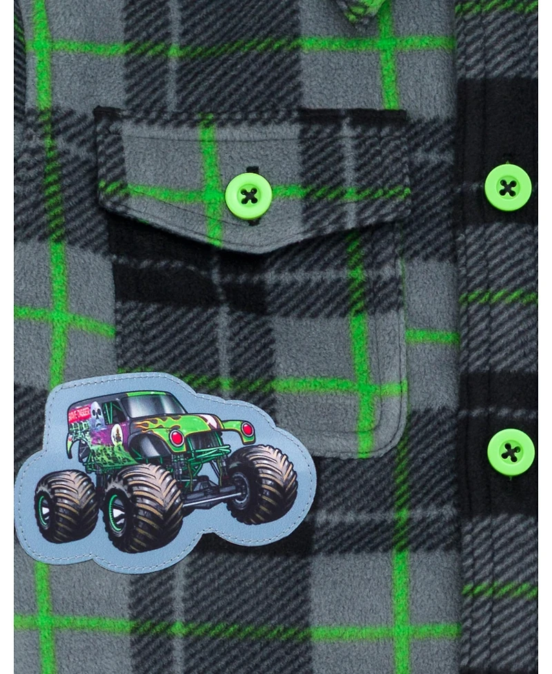 Monster Jam Toddler Boy's (3T-5T) Button Front Shacket