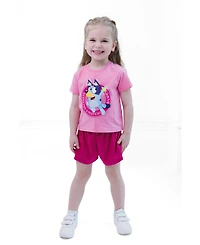 Bluey Toddler Girls' (2T - 4T) Athletic 2-Piece T-Shirt and Shorts Set