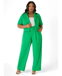 Ashley Stewart Women's Pleated Wide Leg Pants